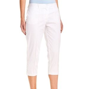 Zac u0026 Rachel | Pants u0026 Jumpsuits | Zac Rachel Laceup White Crop Capris |  Poshmark